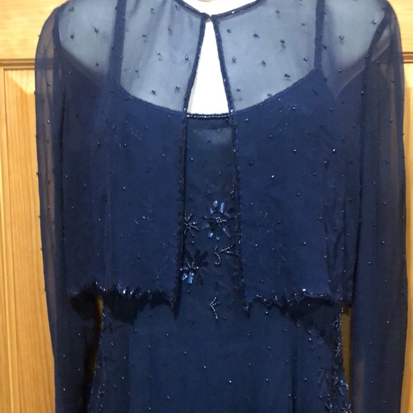 100% silk beaded evening gown ! - Picture 2 of 8